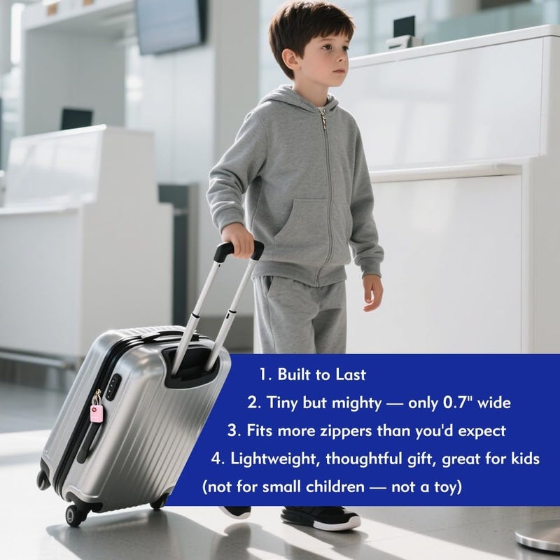 SURE LOCK TSA Approved Luggage Locks Mini Size Lock with Keys for Travel, Zinc Alloy Body with Steel Shackle, Key Alike, Key Alike in The Same Package - Image 4
